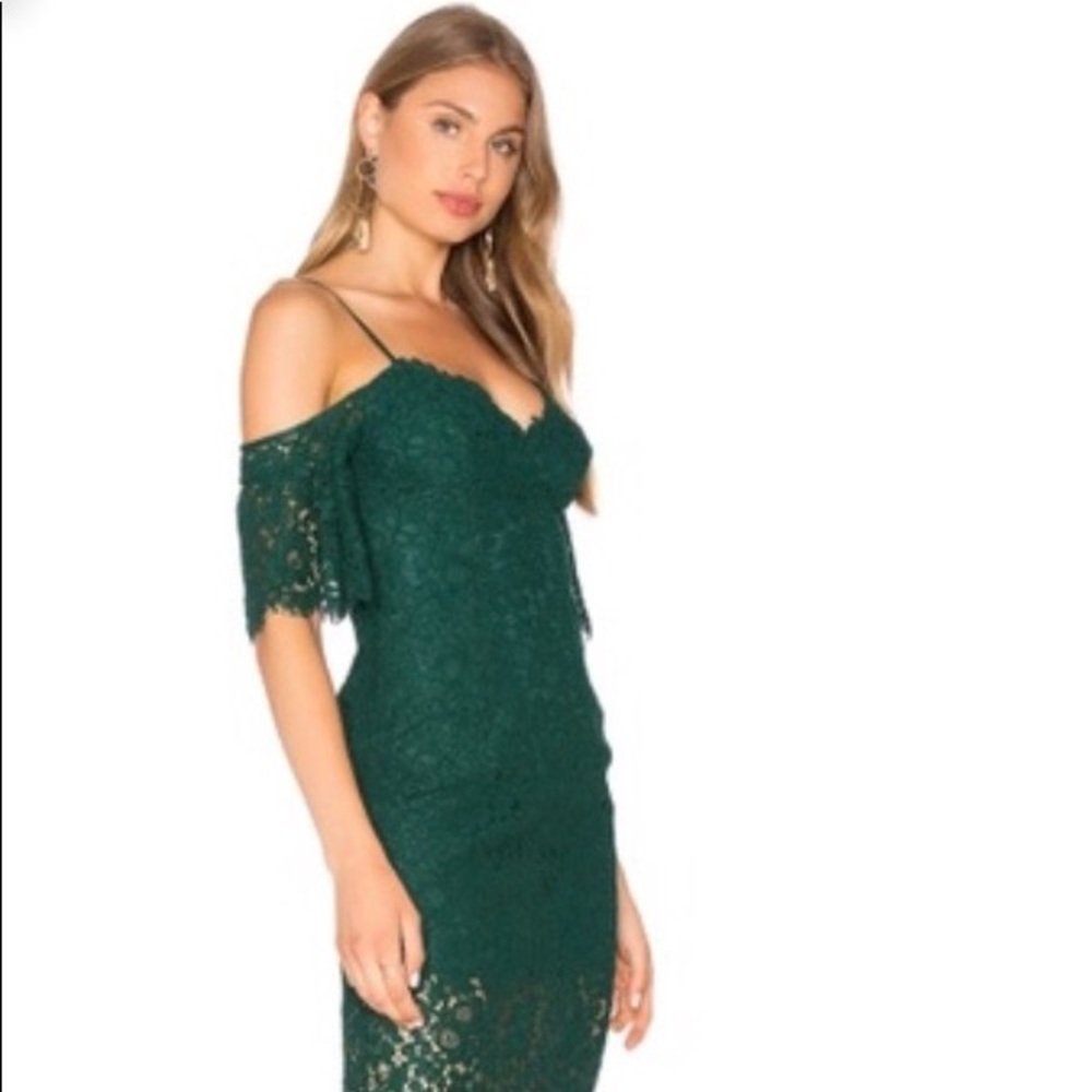 NWT Green Bardot Dress